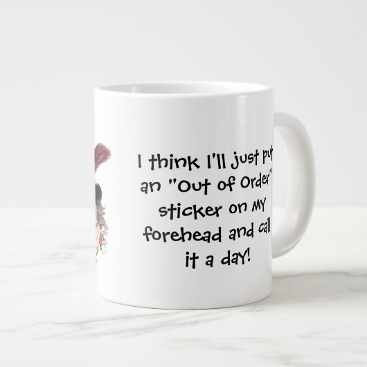 Twee grappige vrienden grote koffiekop (Voorkant rechts)