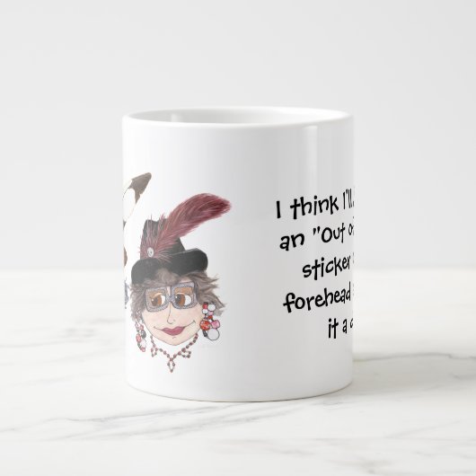 Twee grappige vrienden grote koffiekop (Voorkant)