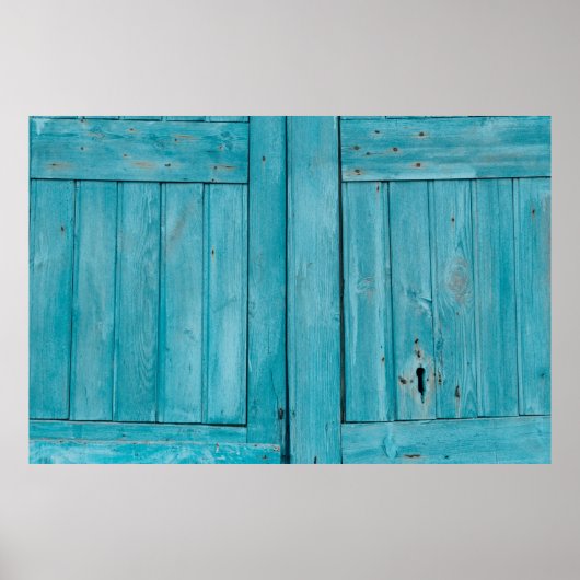 TWEE GRAY WOODEN DOORS POSTER (Voorkant)