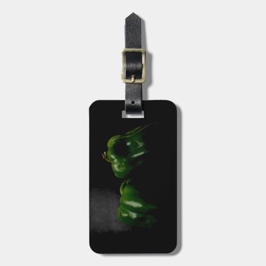 Twee Green Peppers cd lta Bagagelabel (Voorkant verticaal)