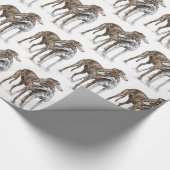 Twee Greyhound Friends Dog Art Cadeaupapier (Hoek)