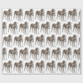 Twee Greyhound Friends Dog Art Cadeaupapier (Vlak)