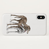 Twee Greyhound Friends Dog Art Case-Mate iPhone Case (Achterkant (horizontaal))
