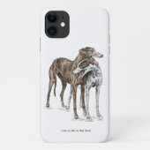 Twee Greyhound Friends Dog Art Case-Mate iPhone Case (Achterkant)
