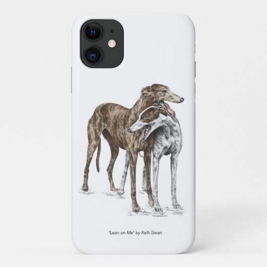 Twee Greyhound Friends Dog Art Case-Mate iPhone Case (Achterkant)