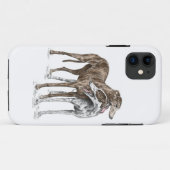 Twee Greyhound Friends Dog Art Case-Mate iPhone Case (Achterkant (horizontaal))