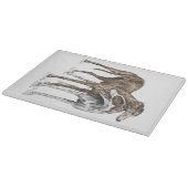 Twee Greyhound Friends Dog Art Snijplank (Hoek)