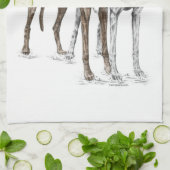 Twee Greyhound Friends Dog Art Theedoek (Gevouwen)