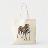 Twee Greyhound Friends Dog Art Tote Bag (Voorkant)