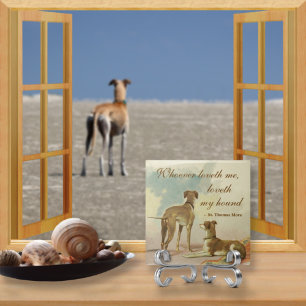 Twee Greyhounds / beroemde citaat van St. Thomas M Tegeltje