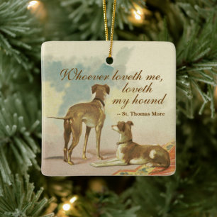 Twee Greyhounds/beroemde St. Thomas Meer Citaat Keramisch Ornament
