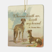 Twee Greyhounds/beroemde St. Thomas Meer Citaat Keramisch Ornament (Links)