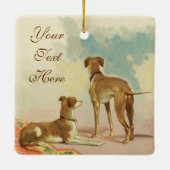 Twee Greyhounds/beroemde St. Thomas Meer Citaat Keramisch Ornament (Achterkant)