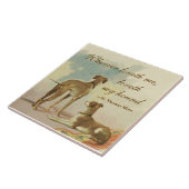 Twee Greyhounds/beroemde St. Thomas Meer Citaat Tegeltje (Zijkant)