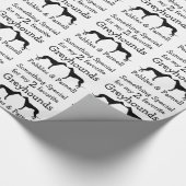 Twee Greyhounds Custom Wrapping Paper Cadeaupapier (Hoek)