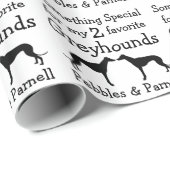 Twee Greyhounds Custom Wrapping Paper Cadeaupapier (Rol Hoek)