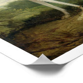 Twee Greyhounds in een Landschap (olie op canvas) Poster (Hoek)