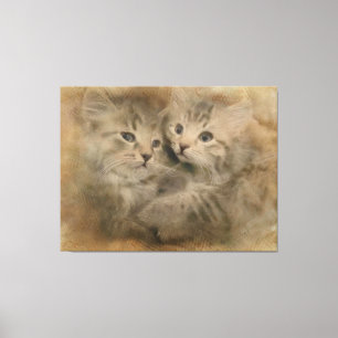 twee griepachtige tapijten in Waterverf Canvas Afdruk