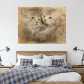 twee griepachtige tapijten in Waterverf Canvas Afdruk (Insitu (Slaapkamer))