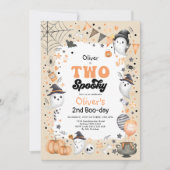 Twee griezelig | Schattige Halloween-geest 2de ver Kaart (Voorkant)
