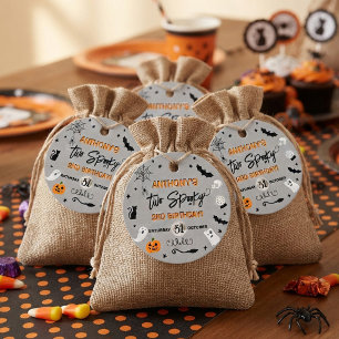 Twee griezelig! Verjaardagsfeestje voor 2-jarigen Bedankjes Labels