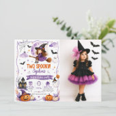 Twee griezelige 2de verjaardag kaart (Staand voorkant)
