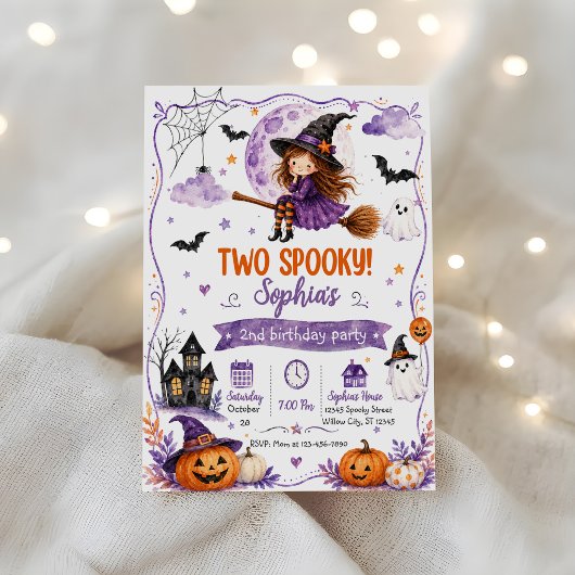 Twee griezelige 2de verjaardag kaart