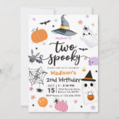 Twee griezelige Halloween 2de verjaardag Kaart (Voorkant)