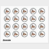 Twee griezelige Halloween 2e verjaardag Ronde Sticker (Vel)