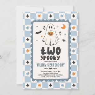 Twee griezelige Halloween jongens spook 2de verjaa Kaart