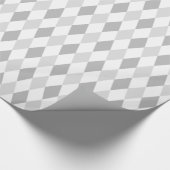 Twee grijze Harlequin Diamond Pattern Cadeaupapier (Hoek)
