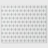 Twee grijze Harlequin Diamond Pattern Cadeaupapier (Vlak)