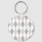 Twee grijze Harlequin Diamond Pattern Sleutelhanger (Voorkant)