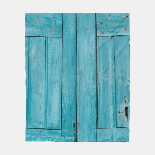 Twee grijze houten deuren fleece deken (Voorkant)