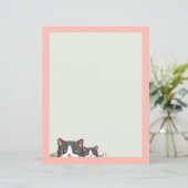 Twee grijze katjes Papierblad (Staand voorkant)