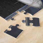 Twee grijze katten op een Abstracte achtergrond Legpuzzel (Zijkant)