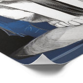 Twee grijze katten op een Abstracte achtergrond Poster (Hoek)