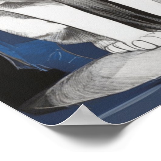 Twee grijze katten op een Abstracte achtergrond Poster (Hoek)