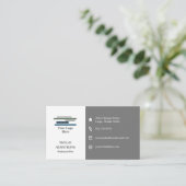 Twee grijze tinten wit je Logo pictogrammen één ve Visitekaartje (Staand voorkant)