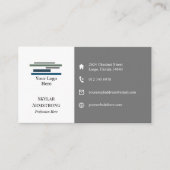 Twee grijze tinten wit je Logo pictogrammen één ve Visitekaartje (Voorkant)