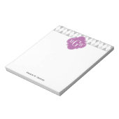 Twee grijze Whart Harlequin Orchid 3 Initiaal Mono Notitieblok (Linkerzijde)