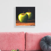 Twee groene appels canvas afdruk (Insitu (Woonkamer))