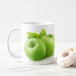 Twee groene appels koffiemok