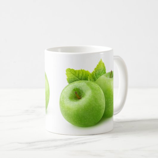 Twee groene appels koffiemok (Voorkant rechts)
