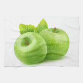 Twee groene appels theedoek (Horizontaal)