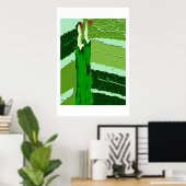 Twee groene dames poster (Thuiskantoor)