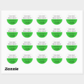 Twee groene en witte toon/profiel ronde sticker (Vel)