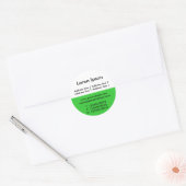 Twee groene en witte toon/profiel ronde sticker (Envelop)