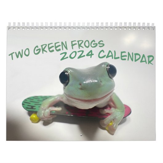 Twee Groene Kikkers 2024 Kalender (Hoes)