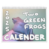 Twee groene kikkers 2025 Kalender (Hoes)